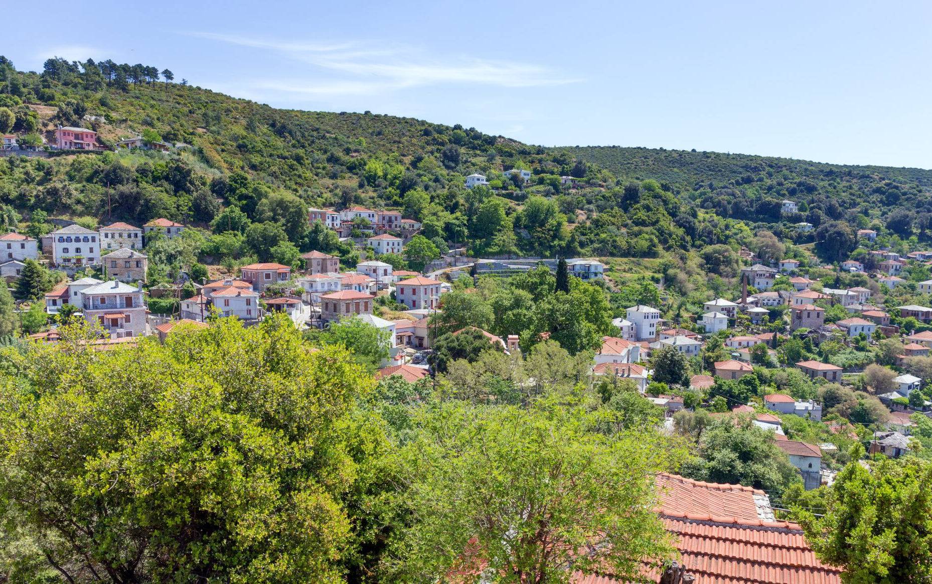 View of Afetes village, Pelio, Greece